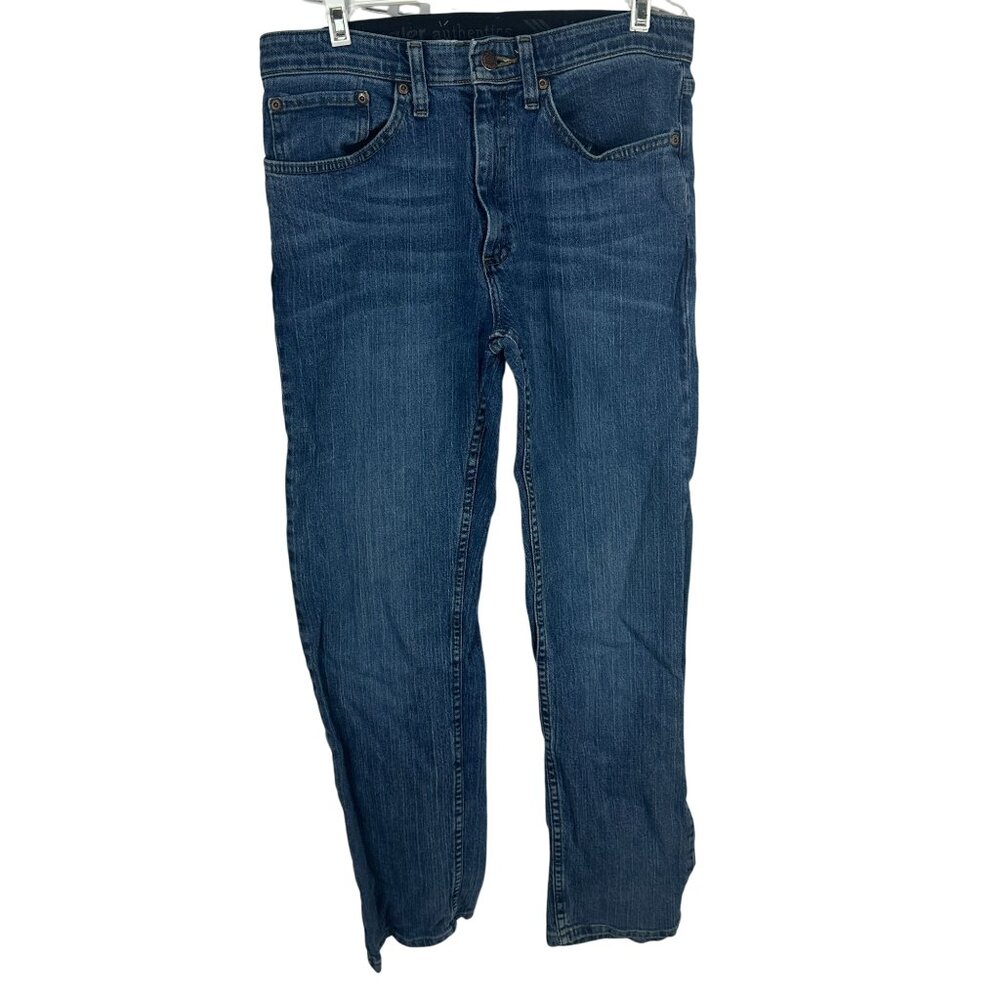 Wrangler Authentic Mens Jeans Straight Leg Size 29x30 Blue Denim Dark Wash